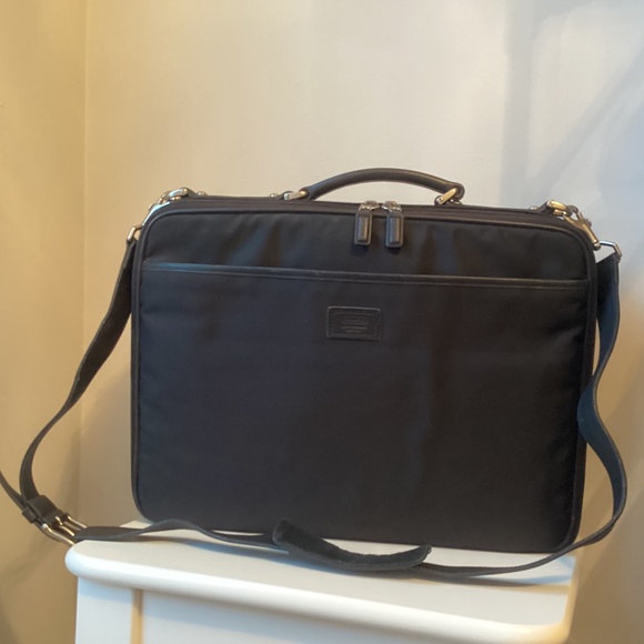 COACH Twill and Leather Trim Laptop Case - RARE - Picture 3 of 8